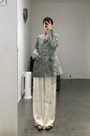 MUTEDANCE blue printed top MD23FW13 blue PM97
